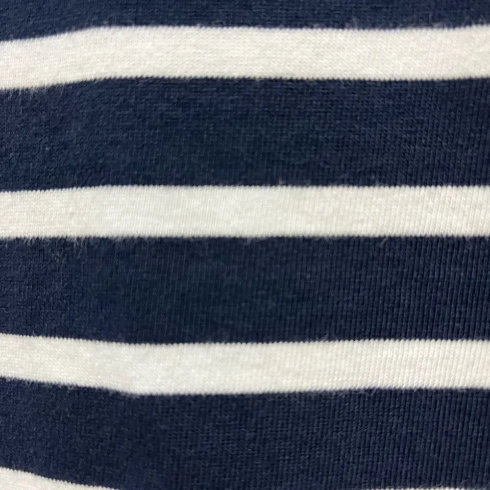 J. Crew Knit Navy & White Stripe 3/4 Sleeve MIDI Dress sz 6